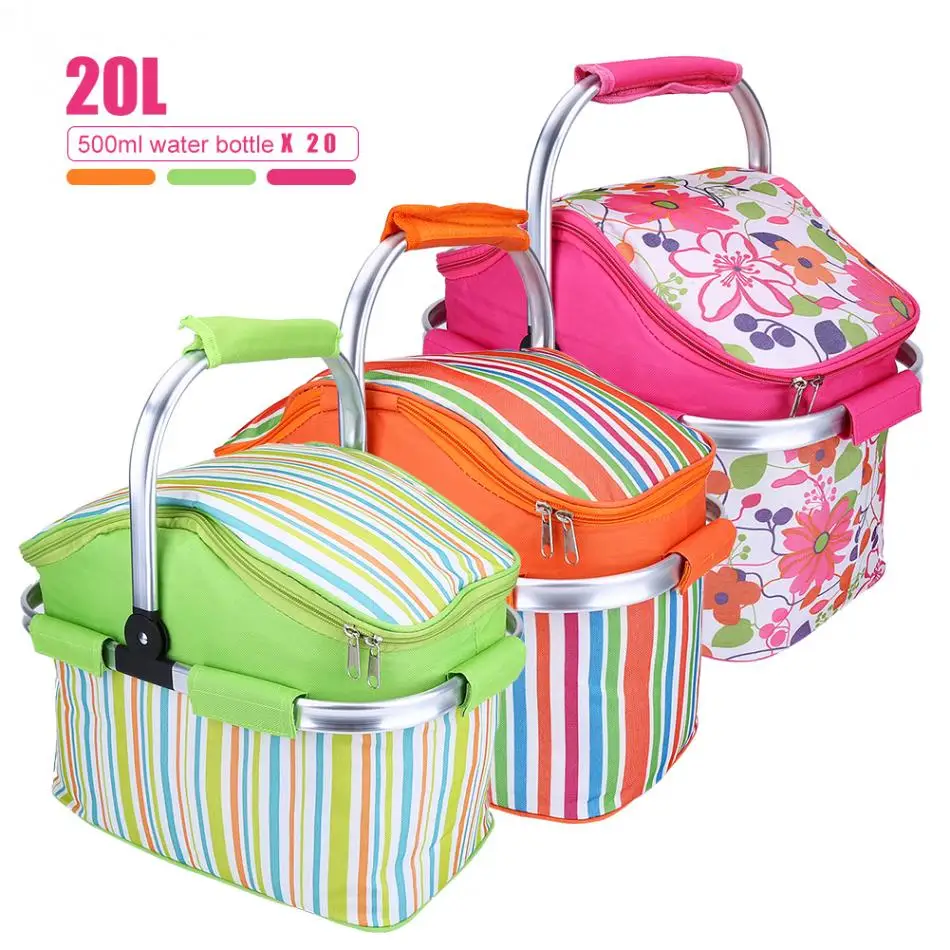 Portable Insulated Canvas lunch Bag Thermal Food Picnic Lunch Bags For