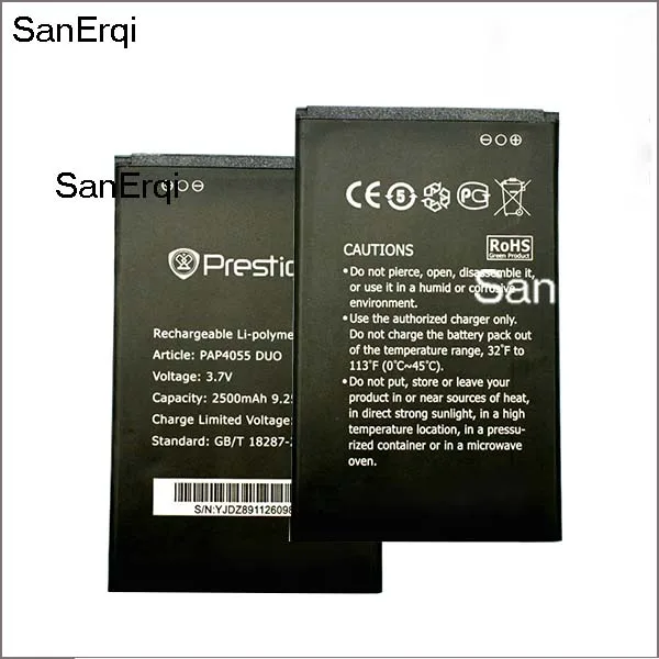 Батарея для PAP4055 2500mah батарея Prestigio MultiPhone PAP 4055 DUO Замена батареи мобильного