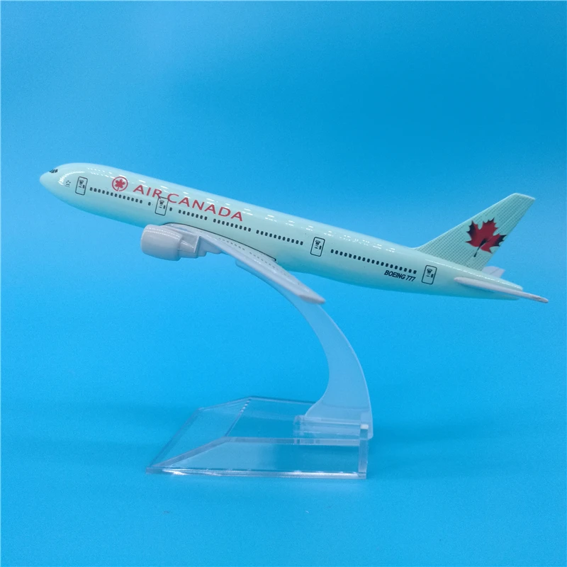 16 см модель самолета Boeing 777 Air канадский самолет из сплава Статическая модель самолета канадский Boeing 777 Airways модель Airbus подарок сувенирная игрушка