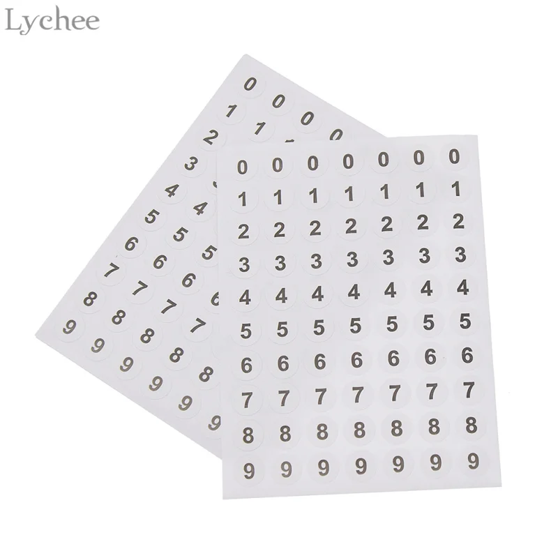 Numbered Round Label 0 to 9 Sticker DIY Handmade Scrapbooking Sticker Album Stickers Decor 12Sheets Lychee Life
