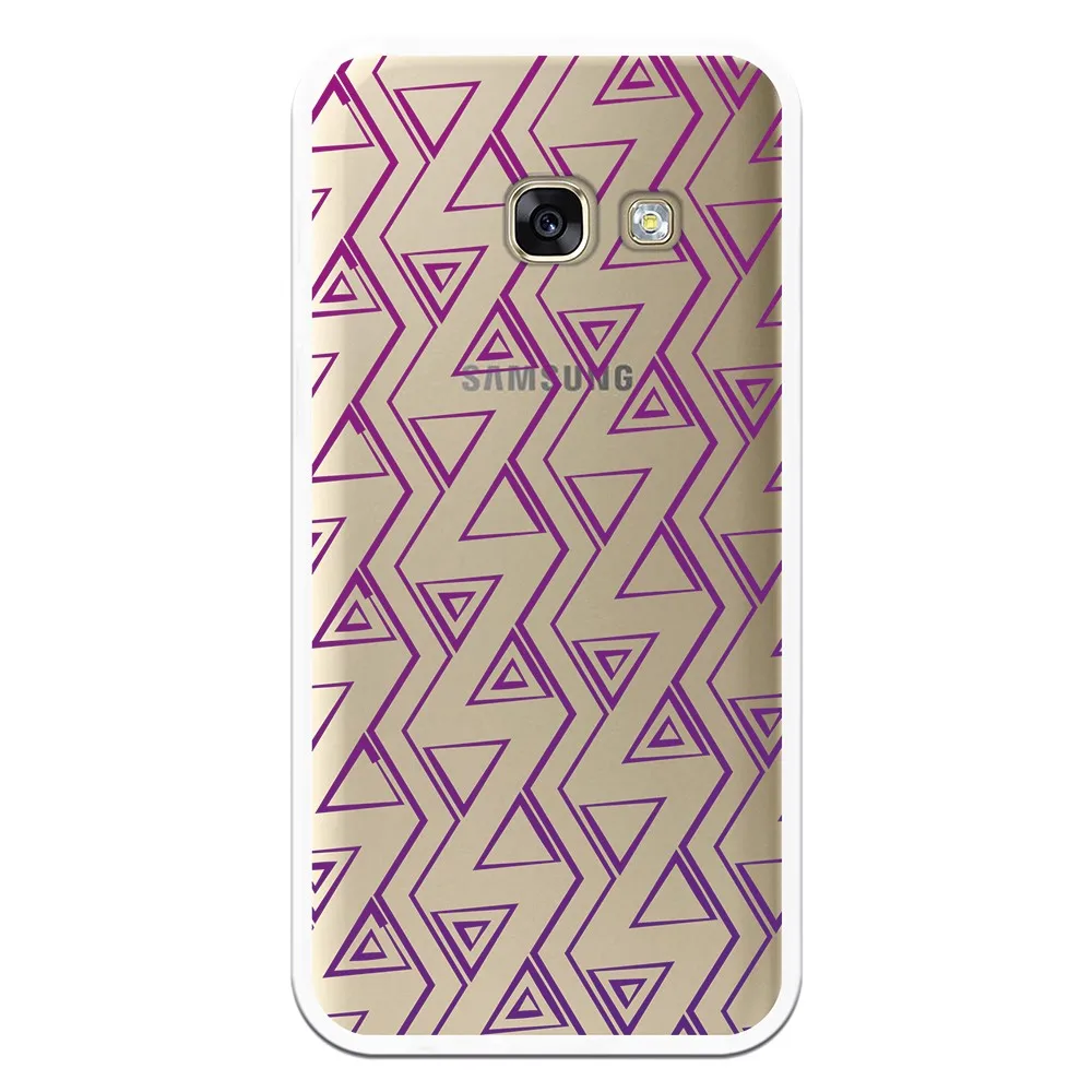 Чехол-подставка для костюма рисунок Triangulos Purples WP016 Samsung Galaxy A3 2017 | Мобильные
