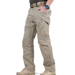 IX9 город Тактический Cargo Pants Для мужчин армейские SWAT Военный штаны хлопок Многие карманы стрейч Гибкий Человек IX7 повседневные штаны
