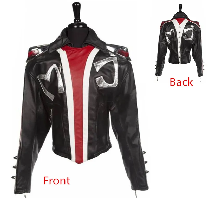 Размера плюс 3XL редкий классический MJ Майкл костюм Джексон черный военный Великолепная кожаная одежда крутая куртка