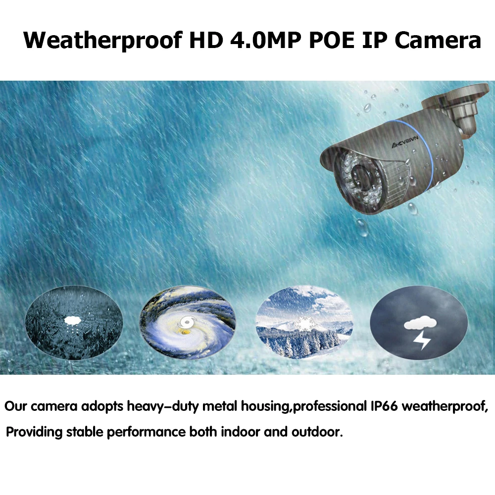 AHCVBIVN RJ-45 4MP PoE IP Camera 4MP HD AHD Indoor Outdoor Waterproof Infrared Night Vision Security Video Surveillance AHCVBIVN RJ-45 4MP PoE IP Camera 4MP HD AHD Indoor Outdoor Waterproof Infrared Night Vision Security Video Surveillance