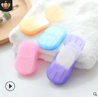 

200pcs/lot Multi One-time Portable Outdoor Hand-washing Soap Paper Multi Mini Traveling Soap Flake Bath Supplies HA457