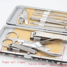 Леопардовый узор чехол+ 12 в 1 шт. Когтерез Комплект Уход за ногтями детей набор для педикюра Ножничные Пинцет Ножи уха забрать Утилита маникюрный набор инструментов