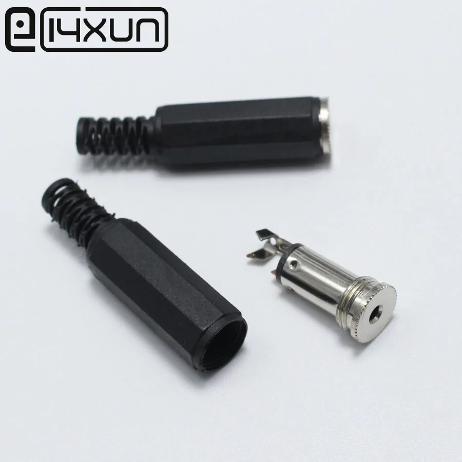 

2Pcs 2.5mm Female Stereo Audio Plastic Inline Jack Socket Solder Welding Cable Connector