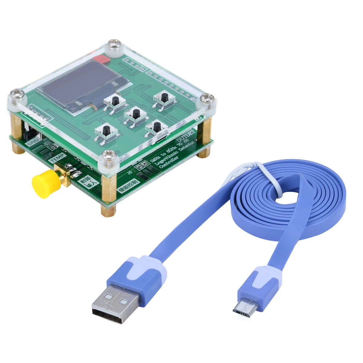 

8GHz RF Power Meter 1-8000Mhz OLED -55 - -5 dBm + Sofware RF Attenuation Value 5V Measuring Electrical Instruments Mayitr