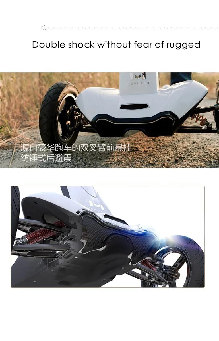 Top New Brand M1 350w 36v Folding Aluminum Alloy Three-wheel Electric Scooter Steering-wheel Skateboard Hover Board 8