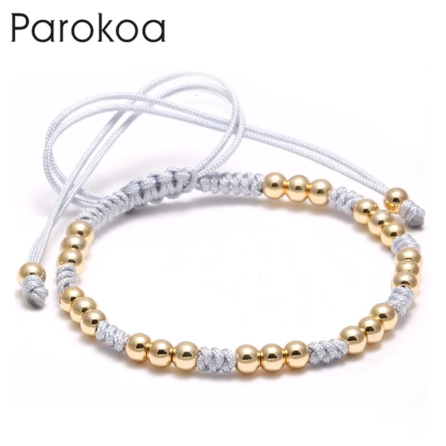 Parokoa Brand Custom Bead Knitted String Beaded Bracelets For Kids Parokoa Brand Custom Bead Knitted String Beaded Bracelets For Kids Shamballa Bracelet Stainless Steel