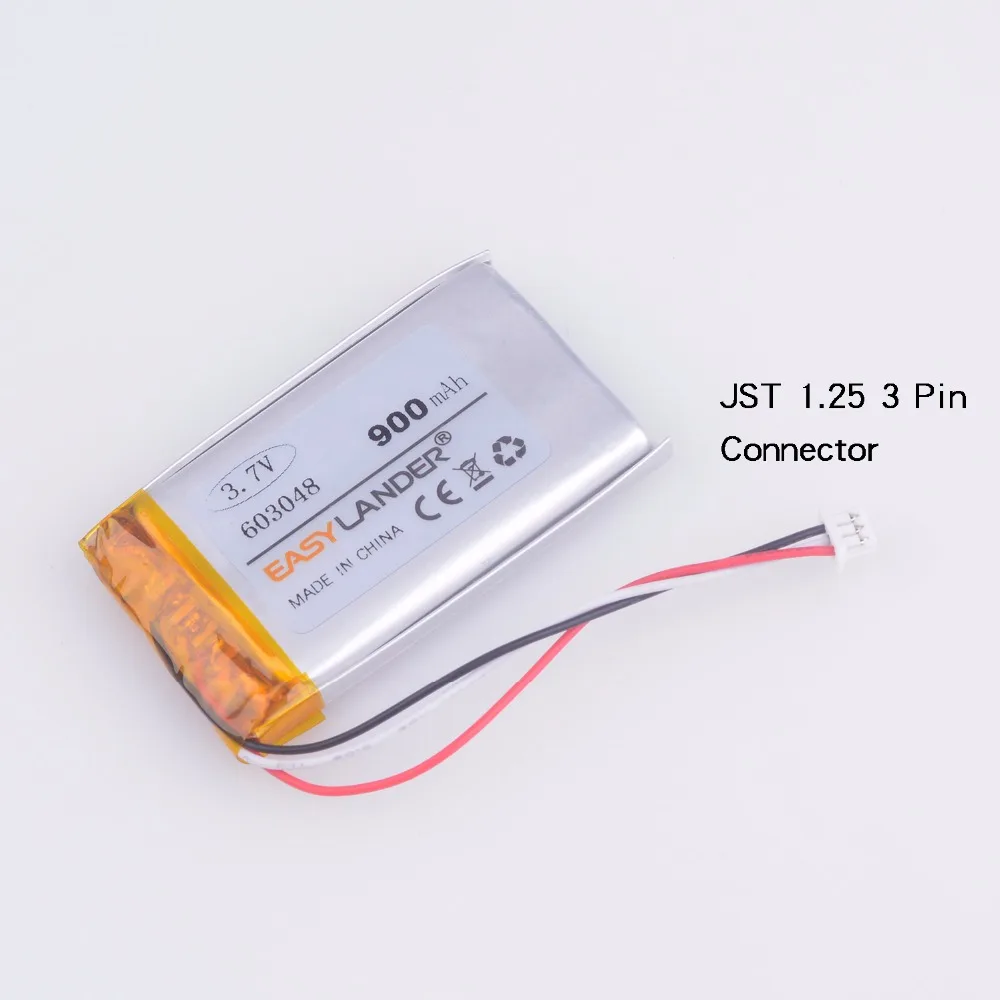 

603048 3.7V 900mAh Rechargeable li Polymer Li-ion Battery For mp3 mp4 mp5 DVR GPS PSP Vedio Game toys Tools E-Book Cell phone