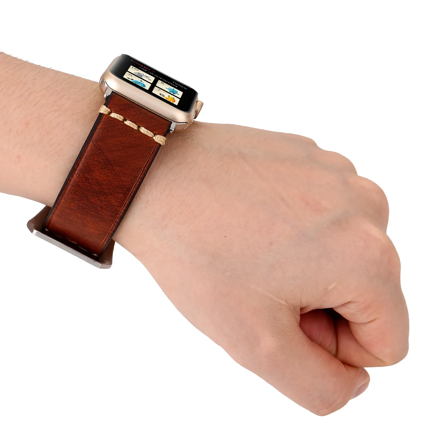 Новый Для apple watch ремешок для apple watch 34/42 MM кожаный ремешок Ретро Оголовье кожаный ремешок
