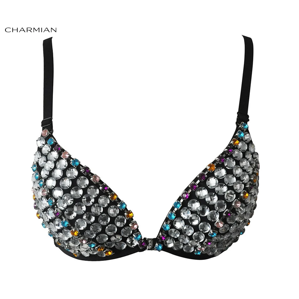 Charmian/женский сексуальный бюстгальтер укороченный топ украшенный бусинами