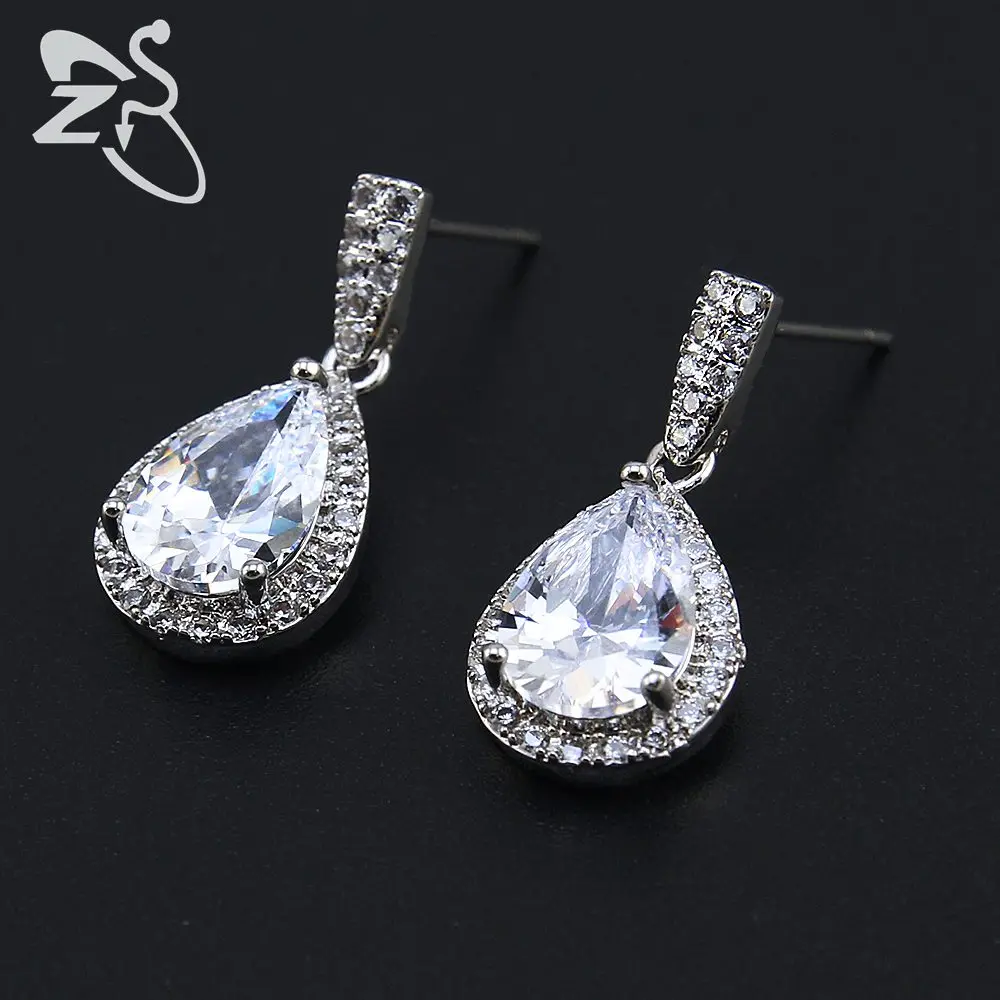Elegant Women Fashion Earrings Water Drop Design Dangle Ear Studs