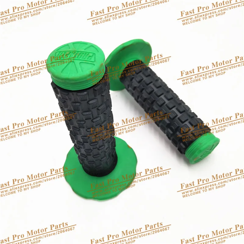 Green 7 цветов рукоятки Pro Taper handle MX Grip для Dirt Pit bike, мотокросса, мотоциклетные ручки, двухцветные рукоятки - Цвет: Green