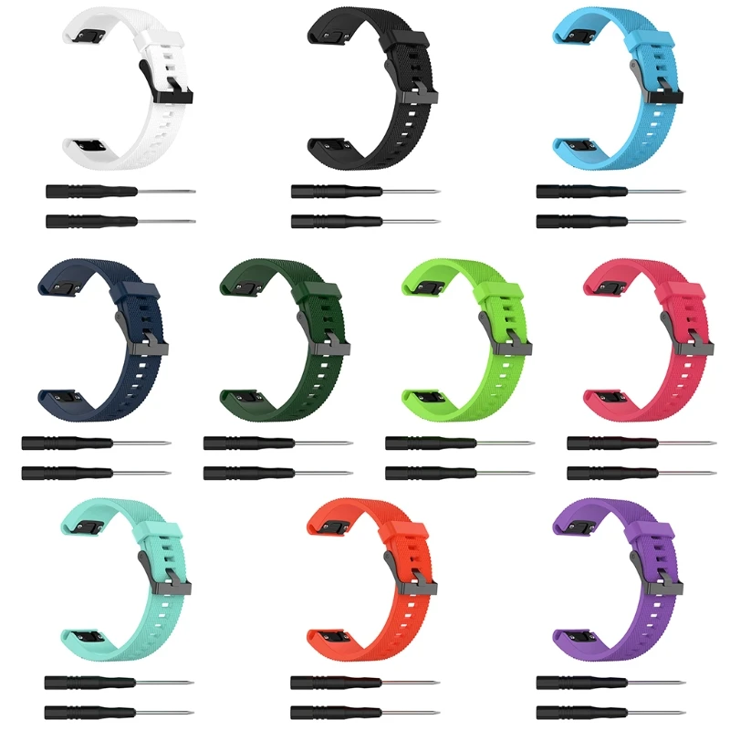 

Replacement Silicone Quick Install Wrist Band Strap For Garmin Fenix 5S Watch