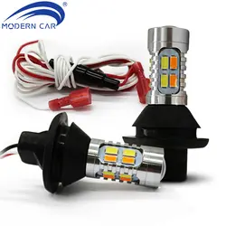 Современный Автомобиль DRL огни 5630 20SMD T20 7440 S25 1156 BA15S BAU15S сигнал поворота свет с Canbus стайлинга автомобилей свет 12 В