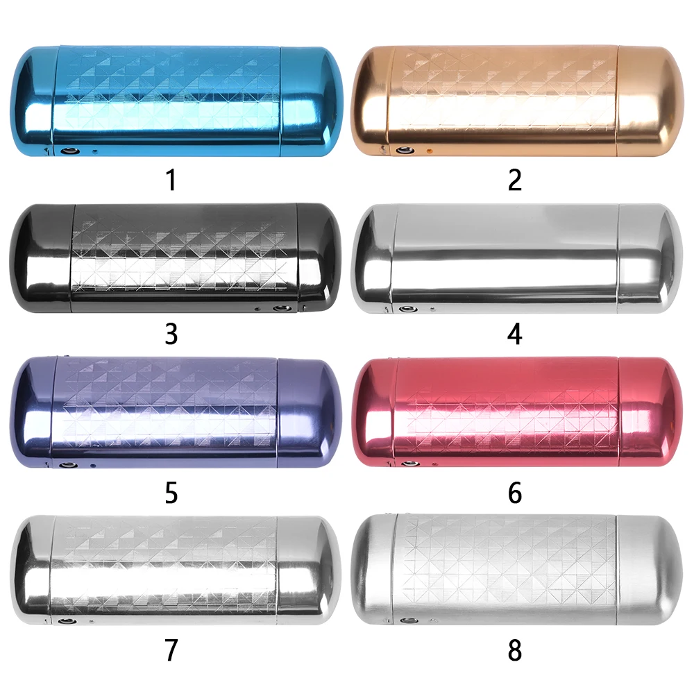 1Pc New Fashion Hard Metal Aluminum Lattice Glasses Case Capsule Flip Top Eyeglasses Case Protector For Glasses Storage Tools