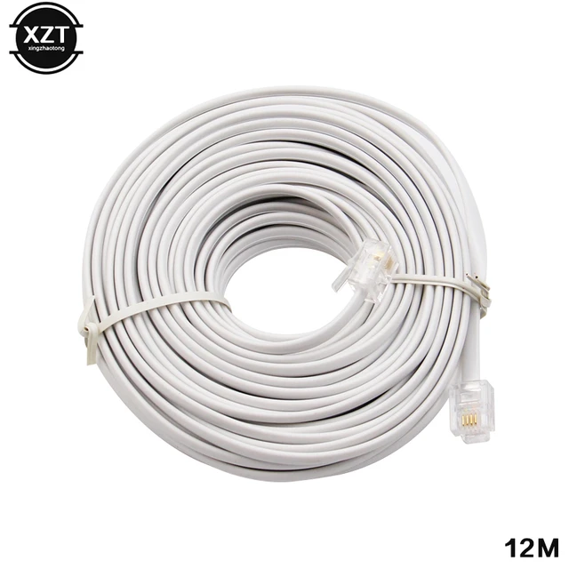 10m RJ11 to RJ45 Cable RJ11 to RJ45 Cable Phone Telephone Cord RJ11 6P4C to  RJ45 8P8C Connector Plug Cable for Landline 