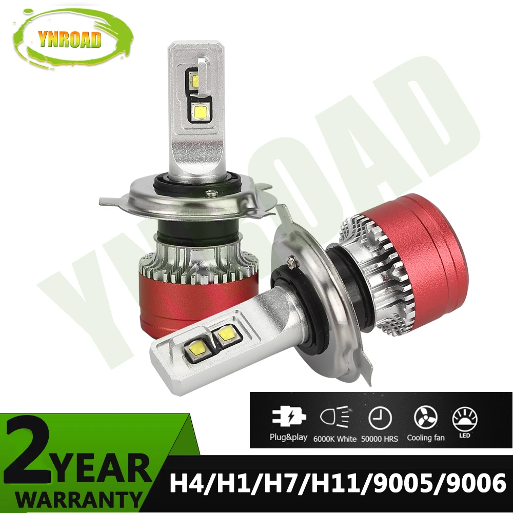 

YNROAD H4 H7 H11 H1 9005 9006 LED Car Headlight Bulb Hi-Lo Beam 30W 2800LM 6000K Auto Headlamp 12v 24v
