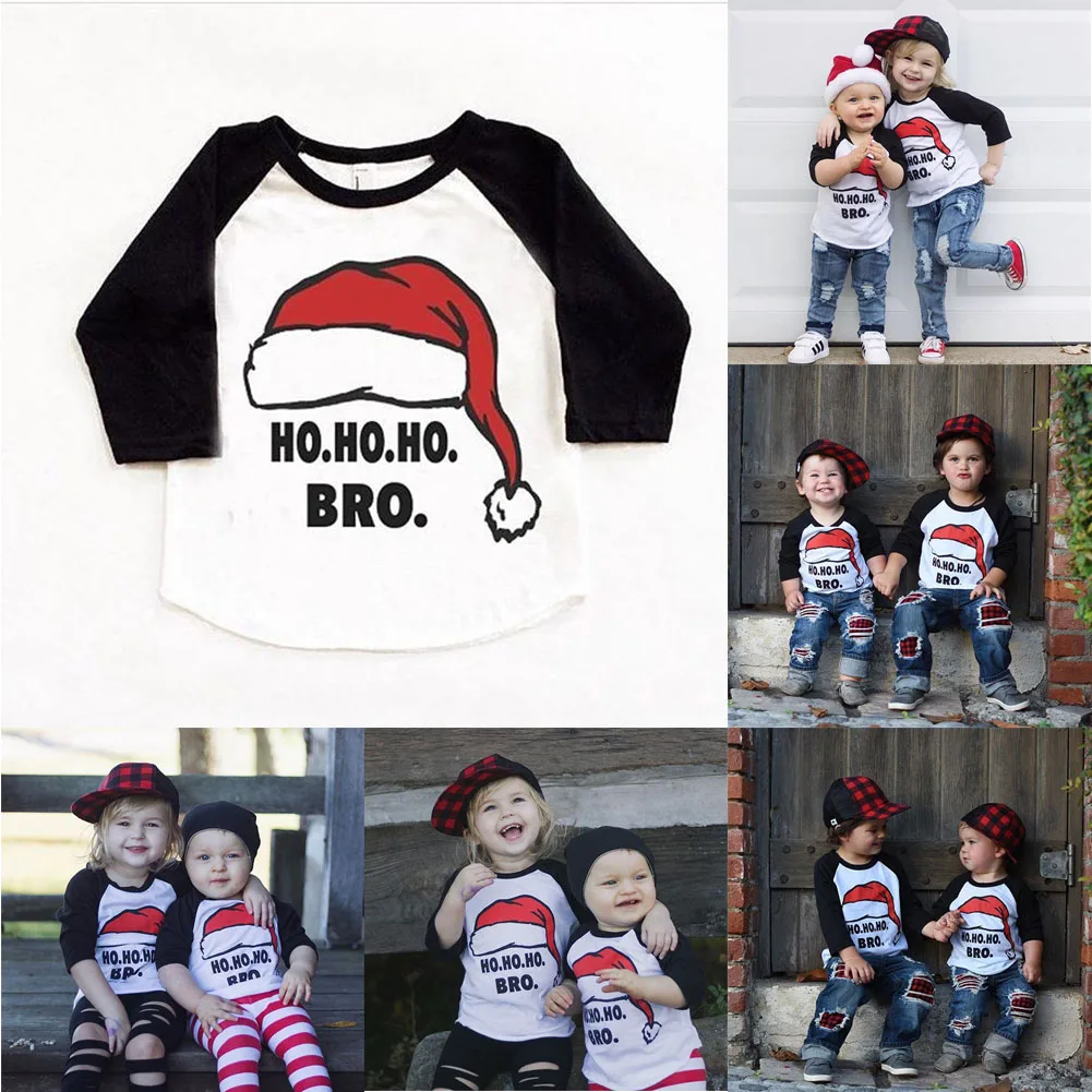Хлопковые детские рубашки для маленьких мальчиков и девочек; рождественские рубашки и топы с длинными рукавами; Одинаковая одежда для семьи
