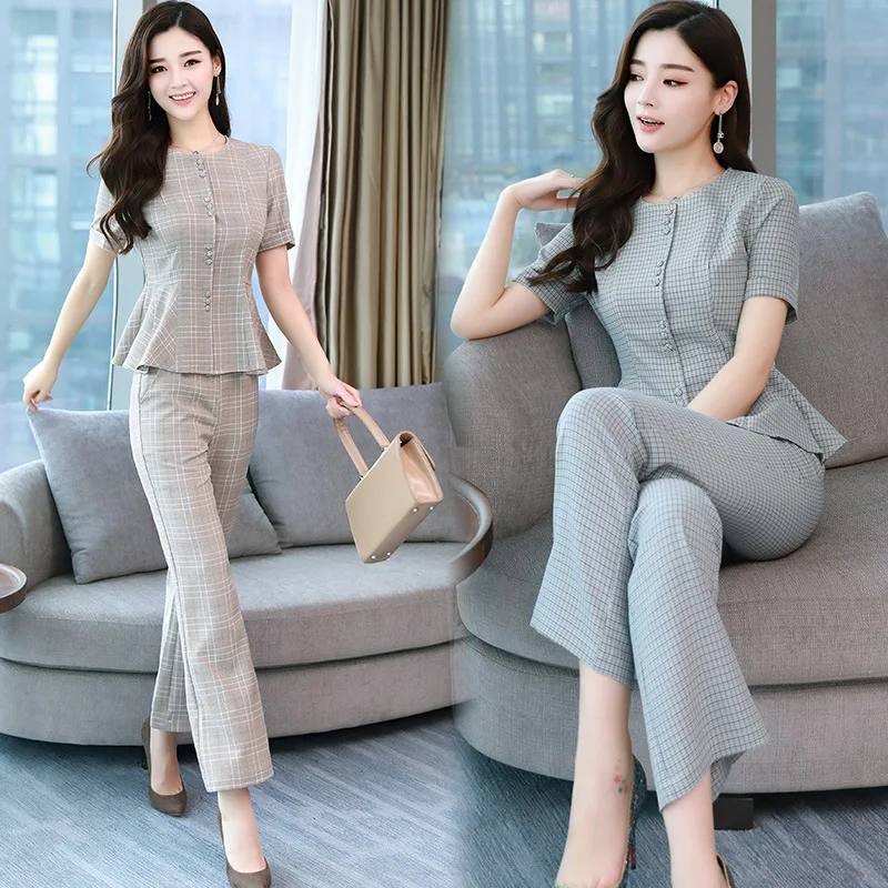 

Suit Comfortable Slim Pure Color Temperament Korean Simple Loose Set