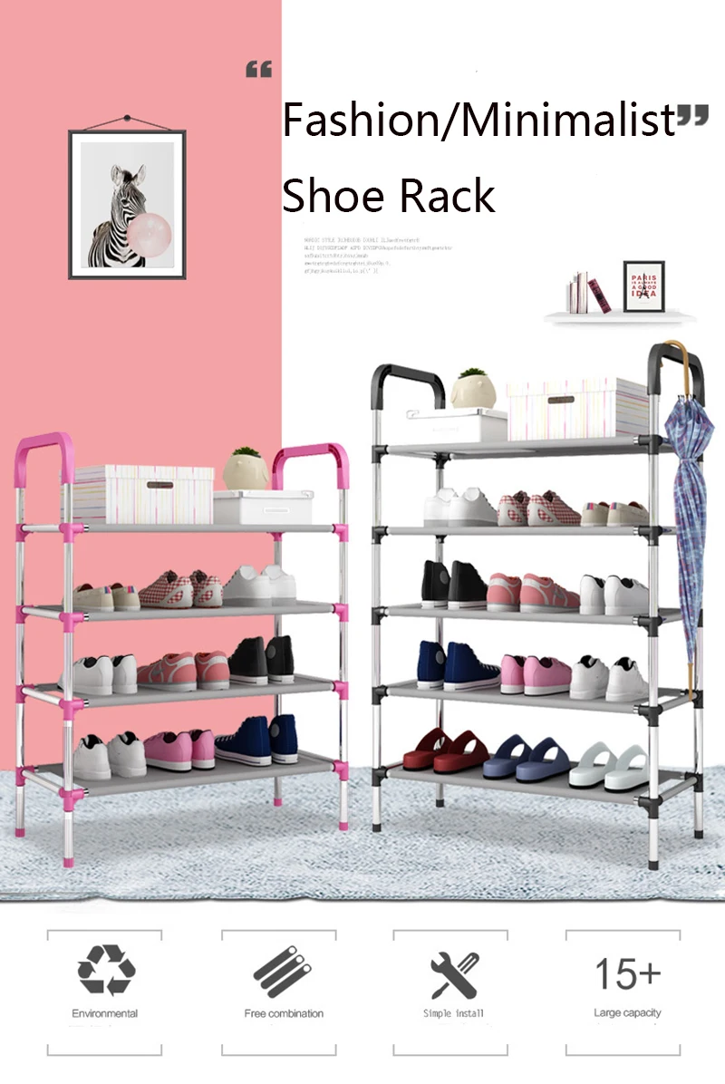 Многослойный простой шкаф для обуви, домашняя Пылезащитная тканевая полка для обуви, экономичная сборка для общежития, маленькая полка для обуви, домашняя мебель