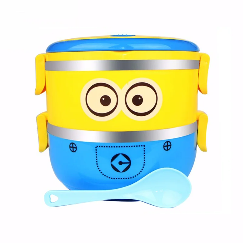  2/3/4 Layer Yellow Stainless Steel Multi-layer Lunch Box Kitchen Portable Thickened Container for O - 33041929956
