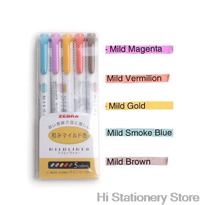 Warm Set Yellow Box Зебра MildLiner текстовый маркер двухсторонний круглый носок/косой WKT7 3/5 цветов Absorted офисные и школьные принадлежности - Цвет: Warm Set Yellow Box