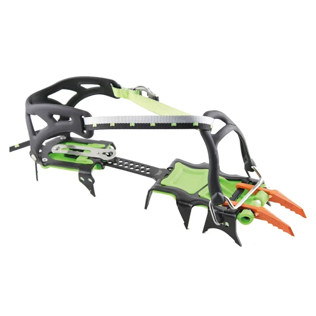 Best price at $102 Cheap BRS-S5C New 14 Teeth Half Clip Ice Crampons,Non Slip Shoes Cover Chain Gripper,Crampones Need Professional Mountaineering Shoes