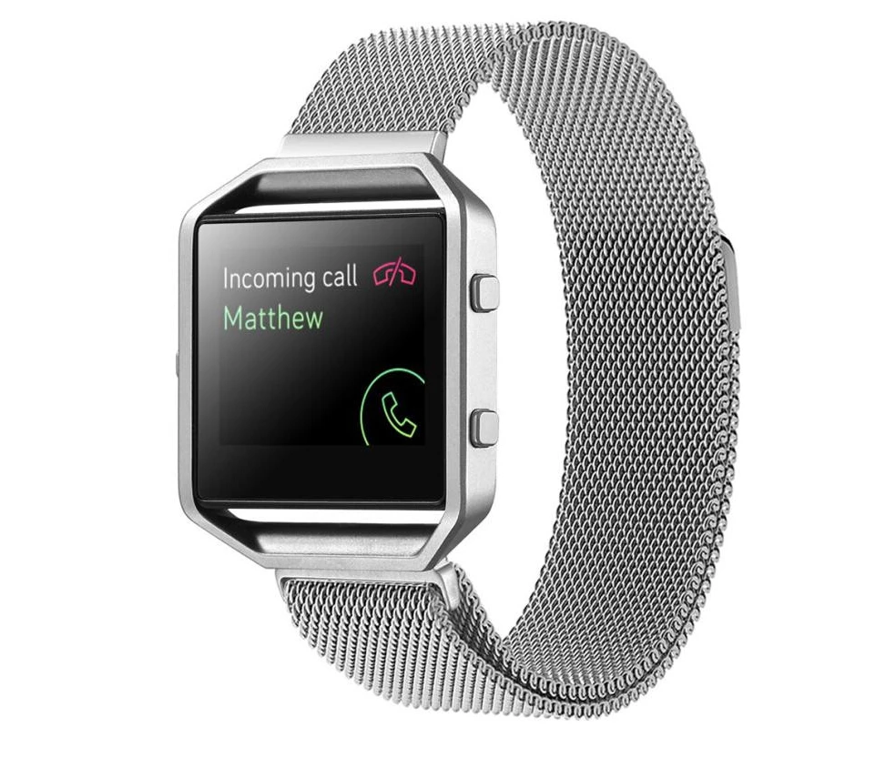 Миланская Магнитная Петля сетка стальной ремешок для Fitbit Blaze трекер Браслет