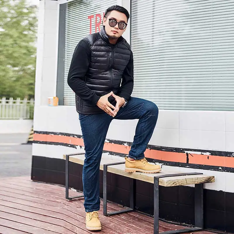 Zozowang 2018 New plus size S-6XL Men Casual Vest Winter Coat Men Waistcoat Sleeveless Jacket Solid Outwear Vest Men 4 Colors 