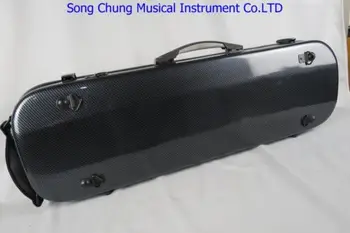 

Top quality strengthen fiber violin case With two bows holders