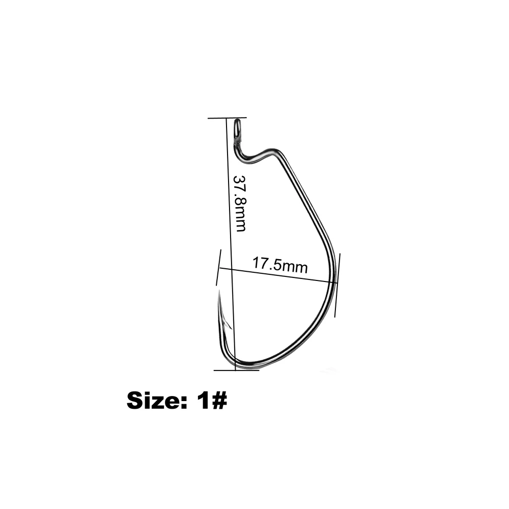 50 шт./лот Размер: 6#- 5/O углеродистая сталь рыболовный крючок бас большой Кривошип крючок джиггинг свинцовая головка колючая Кривошип крюк для мягкой приманки Fis