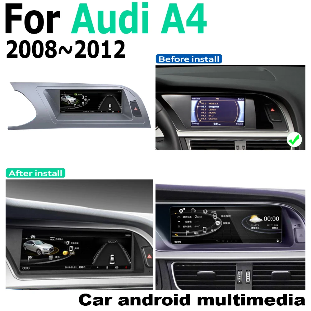 

8.8" Android 2G RAM For Audi A4 8K 2008~2012 MMI GPS Touch Screen Multimedia Player Stereo Autoradio navigation original style
