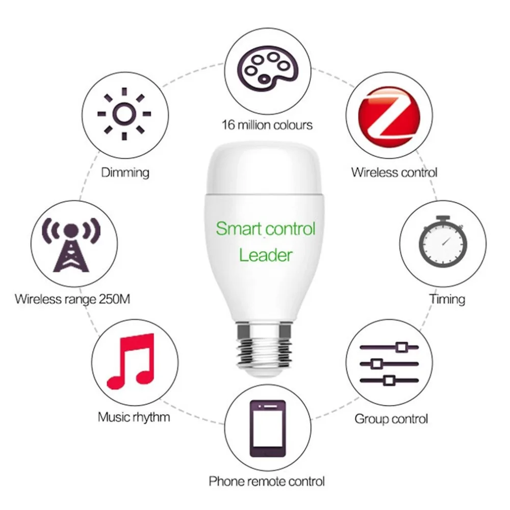 

WIFI Smart Bulb E27 Super Bright Wifi APP Remote Control RGBW Timing Light Bulb Smart Phone Remote Control Bulbs