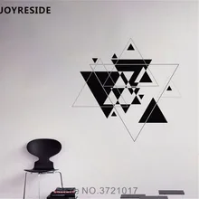 Joydware, треугольники, настенные наклейки, Геометрическая Наклейка на стену, Mid Century, виниловый Декор для дома, модный Декор для спальни, дизайн интерьера, A866