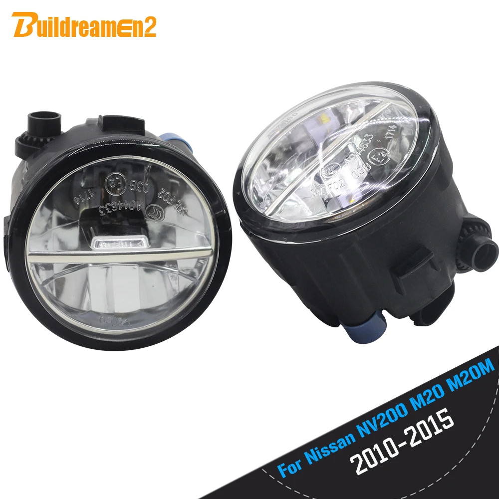 

Buildreamen2 For 2010-2015 Nissan NV200 M20 M20M Car Accessories LED Bulb Front Fog Light DRL Daytime Running Light 12V 2 Pieces