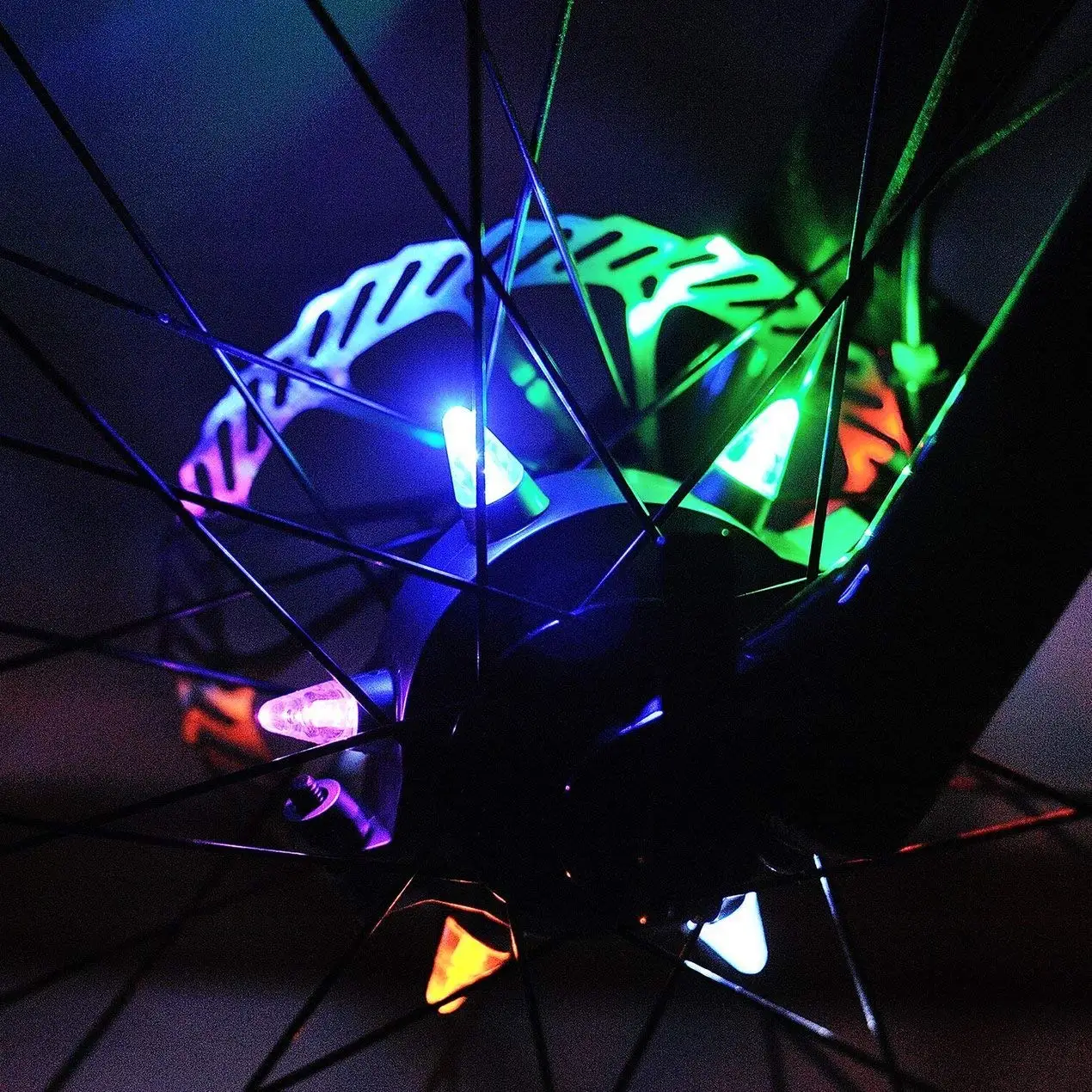 

With Remote Control Waterproof Bicycle Hub Light Cycling Bike Front Rear Wheel LED Warning Lamp Colorful Cycling Spoke Lights