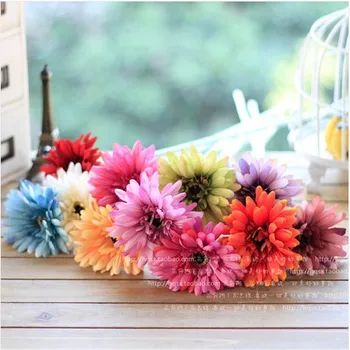 

[ 20 pcs/lot] 13 color artificial silk simulation decorative Gerbera Daisy Chrysanthemum flowers wedding home decoration flower