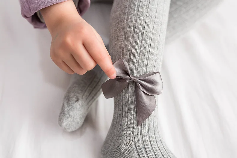 Novo Algodão Puro Grande pp Bebê Bottom Pantyhose Cor Pura Respirável Absorver Suor Bowknot Decoração Bonito Collants 3psc - Lot 6 3psc lot novo algodão puro grande pp