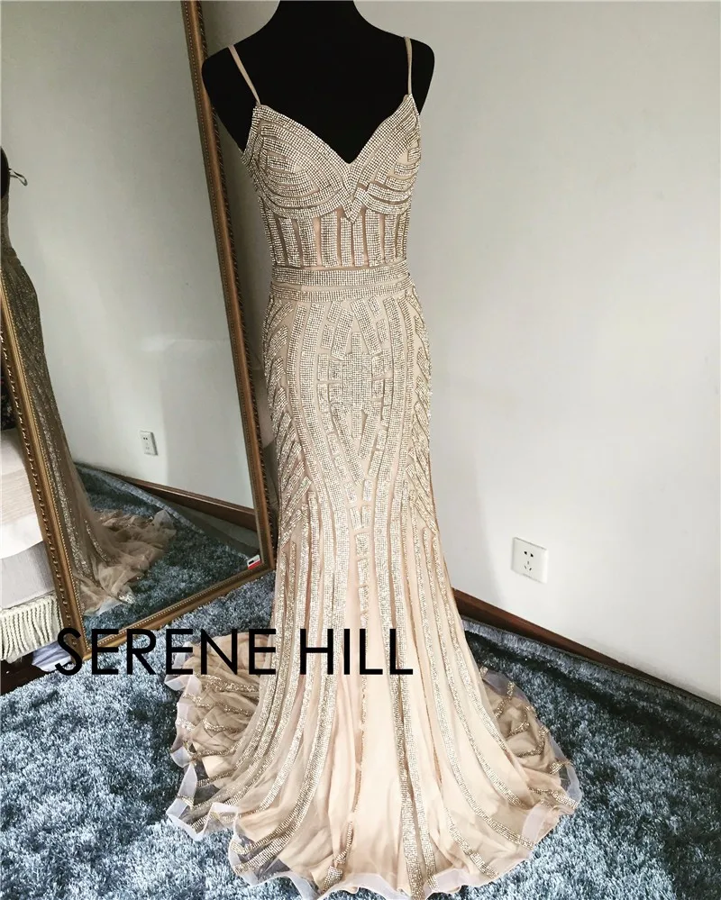 Robe De Soiree бриллиантовое вечернее платье телесного цвета, серые, серебристые вечерние платья, официальное длинное вечернее платье размера плюс LA6002