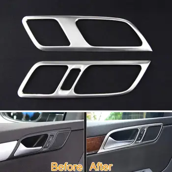 

2x Auto Car Interior Door Handle Cover Frame Trim Stainless For VW Sharan 2013-2016