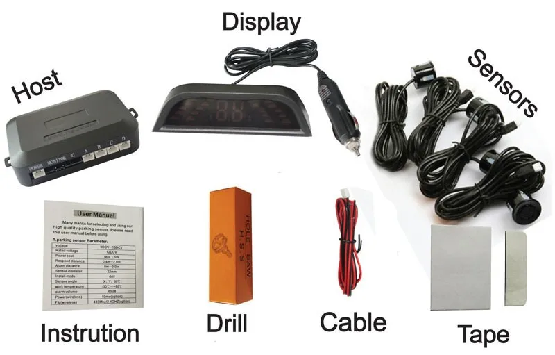 Wireless Parktronic LED Parking Sensor DT303W (2)