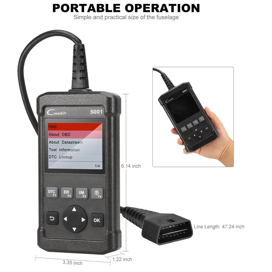 Старт CR5001 CReader ODB2 OBD2 сканер автомобиля диагностический инструмент универсальный