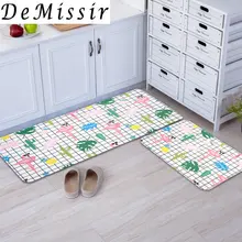 Свежие решетки Фламинго узор кухня ковер коврик Нескользящая спальня кровать боковой пол ковры tapete tapis berberbere