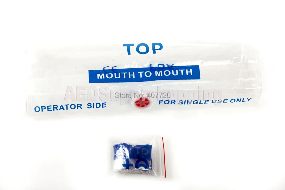 Упаковка из 250 мини маски для искусственного дыхания CPR LIFE KEY Resuscitation mask Refills Rescue Breather Face Shield с одноходовой клапан