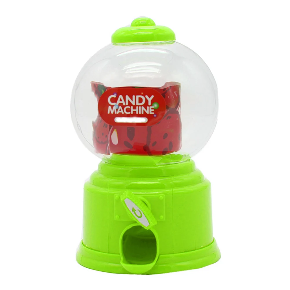 Милый сладкий мини конфеты машина пузырь Gumball диспенсер монета банка детские игрушки Детский подарок XHC88 - Цвет: Зеленый