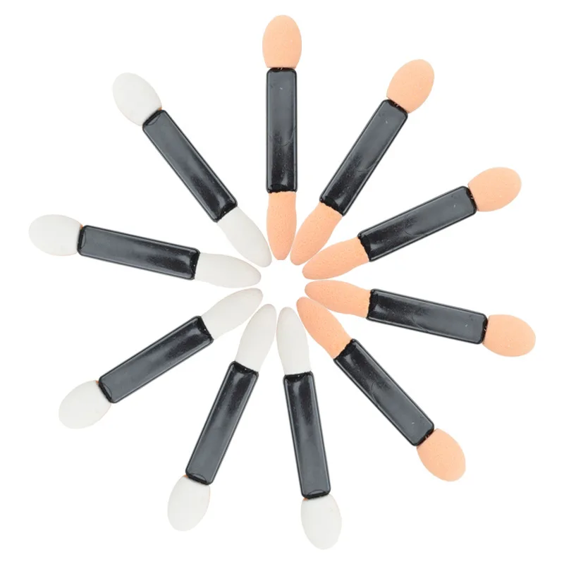 10Pcs Sponge Nail Powder Puff Brush Double ended Eyeshadow Stick Makeup