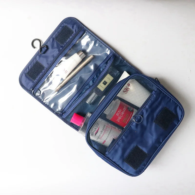 Дорожная косметичка для мытья, складной висячий чехол для туалетных принадлежностей, органайзер для мытья, сумка для хранения, сумка для багажа, аксессуары для путешествий - Цвет: C Navy